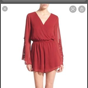 Love, Fire Red Romper